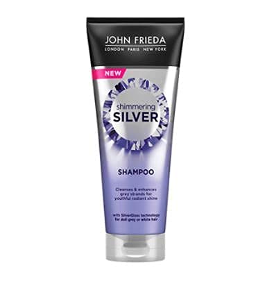 Shimmering Silver Shampoo (250ml) and Shimmering Silver Conditioner (250ml) by John Frieda for Dull Grey Hair