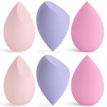 Makeup Sponge, Beauty Blenders 6 PCS, Washable Non Latex Foundation Sponge, Use Dry and Wet Both, for Liquid, Cream and Powder, Super Soft Wonder