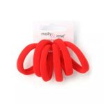 HD Novelty Set of 6 Soft Jersey Endless Hair Elastics Bobbles Bands 6-8mm Thick Elastic Hair Ties Ponytail Holders Stretchy Hair Bands Elastic Co