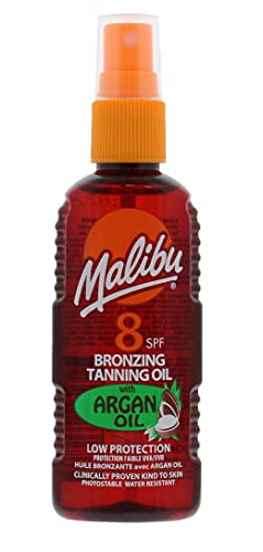 Malibu Sun SPF 15 Bronzing Tanning Coconut Oil Spray with Medium Protection, Water Resistant, Tropical Scent, 200ml