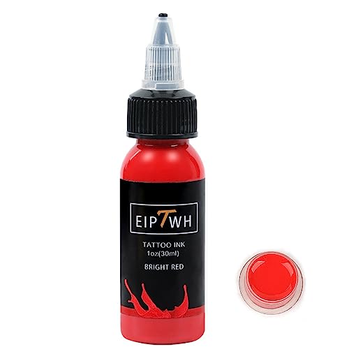 JiMeng 30ML 1Floz True Black Tattoo Inks,Skin Friendly EU Standard Tattoo Pigment for Beginners Ling&Shading Inks No Fade Can be Used on Human Sk
