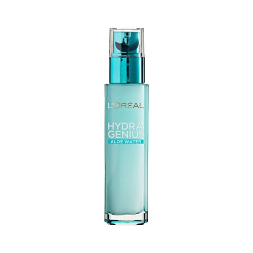 L'Oreal Paris Hydra Genius Hyaluronic Acid Plus Aloe Liquid Hydrating Moisturiser, Rehydrating and Reinvigorating Face Serum for Normal to Combin