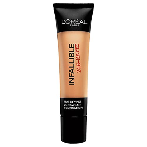 L'Oreal Paris Cover Liquid Foundation, With 4% Niacinamide, Long Lasting, Natural Finish, Available in 20 Shades, SPF 25, Infallible 32H Matte Co
