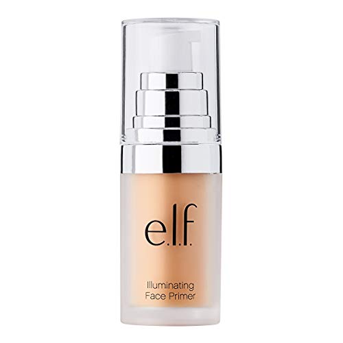 e.l.f. Illuminating Face Primer, Silky Makeup Primer For Creating A Radiant Glow, Fills In Fine Lines & Refines Complexion, Small, 0.47 Oz