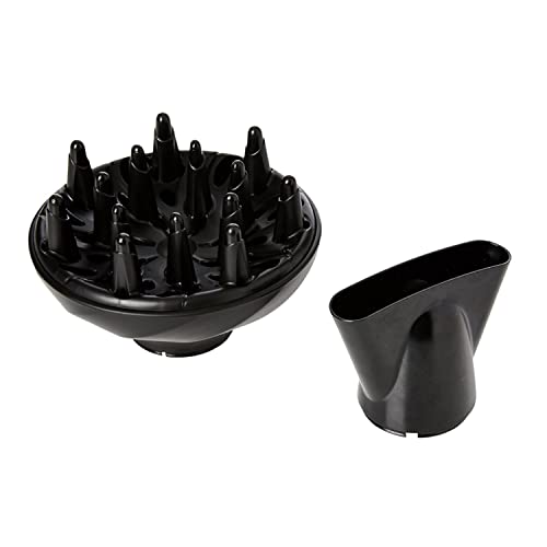 Remington D3198 Ionic Conditioning Hair Dryer for Frizz Free Styling with Diffuser and Concentrator Attachments, 2200 W - Black