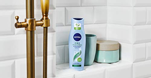 Nivea 2-in-1 Care Express Mild Shampoo and Conditioner (250 ml), Intensive Nourishing Shampoo with Aloe Vera, Hair Shampoo for Care in No Time at