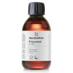 Naissance Virgin Flaxseed Oil 250ml - Pure, Natural, Unrefined and Vegan - Moisturising and Nourishing Oil for Hair and Skin - Ideal Massage Oil
