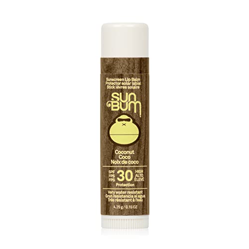 Sun Bum SPF 30 Coconut Sunscreen Lip Balm, Vegan and Cruelty Free Broad Spectrum UVA/UVB Lip Care, Made with Aloe and Vitamin E for Moisturised L