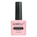 AIMEILI Nail Glue for Acrylic Tips Extra Strong Nail Bond Glue Brush On Clear Gel Adhesive Glue for Stick On Soft Gel Tips, Acrylic Nails, False