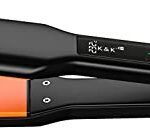 K&K Wide Hair Straighteners, Touch Screen Digital LCD Display Straightener 3D Floating Titanium Plate Keratin Flat Iron, 50-232 C Adjustable Temp