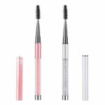 kuou 2 Pcs Eyelash Mascara Brushes, Eyebrow Brushes Mascara Wands for Eyelash Extensions and Eyebrows Contouring Gel Cosmetic Makeup Brushes