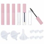 QINREN 6pcs Empty Mascara Tube, 10ml Empty Mascara Tube and Wand Refillable Mascara Tube with Eyelash Wand Eyeline Container Bottle with Rubber I