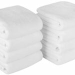 Microfibre Face Cloths Makeup Remover Cloths Face Drying cloths Wash Towels Facial Cleansing Towels Super Soft 30cm x 30cm 8 Pack white