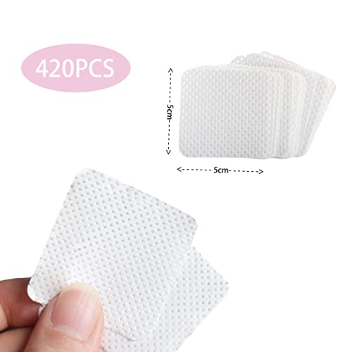 420Pcs Lint Free Nail Wipes (UK Company), Lint Free Wipes for Nails, Lint Free Pads for Gel Nails, Absorbent Nail Wipes Lint Free for Gel Polish