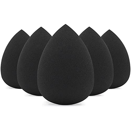 BEAKEY Make up Sponges, Non-Latex, 5 Pcs Soft Foundation Sponge, Makeup Sponge for Foundation, Liquid, Creams and Powders (Multi-Color)