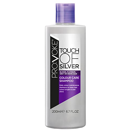 PROVOKE Touch Of Silver Colour Care Shampoo 200ml, Daily Colour Protect Shampoo, Prolongs Colour & Adds Shine