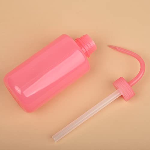 UNVOJL 2 Pieces Eyelash Washing Bottle with Cap 250ml Plastic Squeeze Bottle Eyelash Extension Tools for Beauty Salon (Pink)