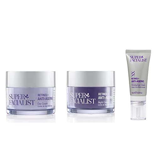 Super Facialist Retinol+ Anti-Ageing Night Cream - Face Cream with Retinol & Hyaluronic Acid for Fine Lines & Wrinkles, Vegan Friendly Anti Agein