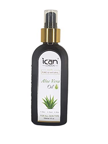ICAN LONDON 100% PURE & NATURAL ALOE VERA OIL FOR HAIR, SKIN, AND NAILS 150ML