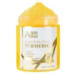 ANAiRUi Turmeric Body Scrub, Glow Face Real Sugar Scrub for & Hyperpigmentation Dark Spots, Exfoliating, Moisturizing Glowing Sweet Orange Scent,