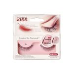 KISS Looks So Natural False Eyelashes, Lightweight & Comfortable, Natural-Looking, Tapered End Technology, Reusable, Cruelty-Free, Contact Lens F