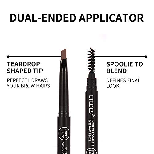 Eyebrow pencil Makeup Fill and Fluff,2 eyebrow pen,light brown