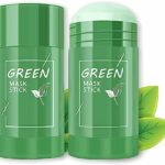 Green Tea Mask Stick for Face, 2 Pack Green Tea Deep Cleanse Mask, Blackhead Remover with Green Tea Extract, Face Moisturizing, Brightening for M