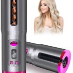 Lanboo Hair Curler, Cordless Hair Curlers for Long Hair, Wireless Automatic Curling Iron Restriction with Built-in 5000mAh Rechargeable Battery,