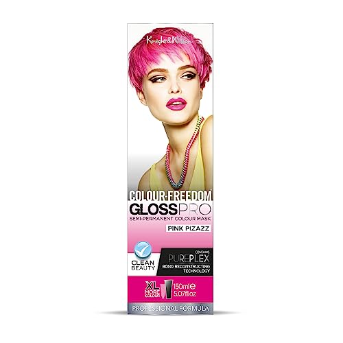 Colour-Freedom Gloss Pro 150ml Silver Blonde Semi-Permanent Hair Colour - Ultra-Vibrant Vegan Colour Mask with PurePlex | Ammonia Free Colour Las