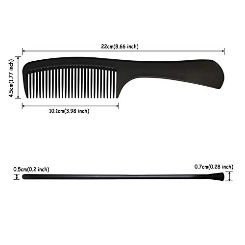Hair Comb - a Professional Black Carbon Fibre Detangling Hair Comb by Tongtletech, Barber Comb Hairdressing Hair Styling Comb Heat Resistant Anti