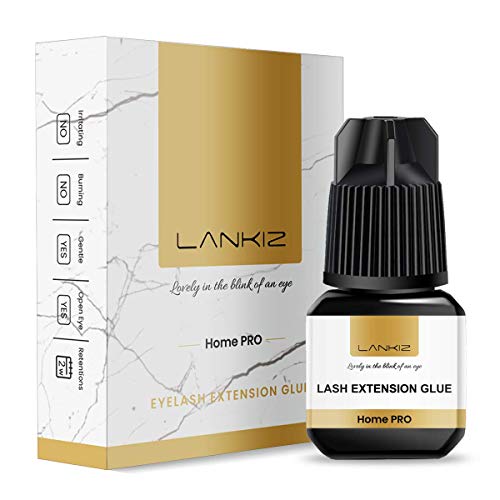LANKIZ Individual Lashes Glue Home DIY Eyelash Extension Glue, 14 Days Retention Self Application Cluster Lash Glue DIY Lash Extension at Home, S