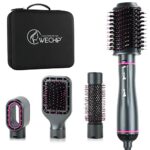 [4 in 1]WeChip Hair Dryer Brush, Hot Air Brush for drying, volumizing, straightening, curling[Ceramic Coating][Negative Ion] Hot Air Styling Brus