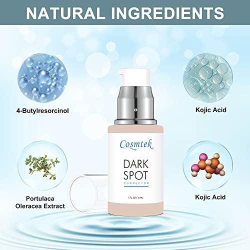 Dark Spot Remover for Face and Body, Age Spot, Sun Spots and Melasma Freckle Remover, Hyperpigmentation Treatment, Liver Spot Corrector, Formulat