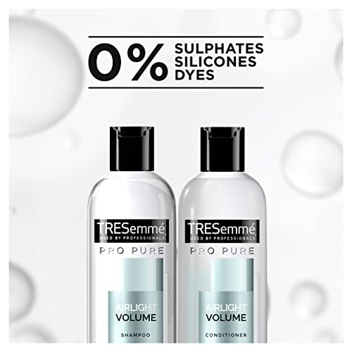 TRESemmé Pro Pure Airlight Volume Conditioner sulphate, dye, silicone free for amplified volume, body and bounce 380 ml