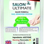 SALON ULTIMATE Professional 100% Pure Acetone Nail Polish Remover, UV/LED GEL Soak Off, Easily & Quickly Removes All Types of Nail Polish, Acryli