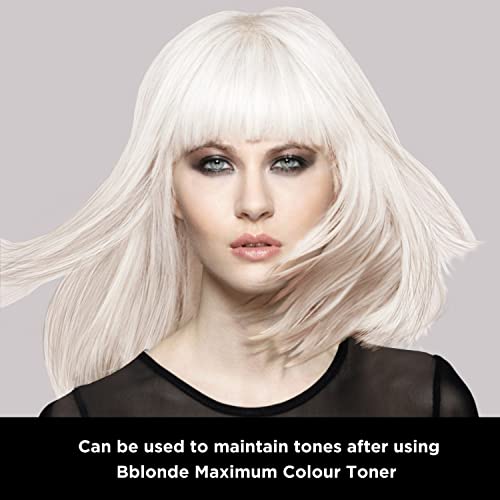 Jerome Russell Bblonde Platinum Toning Drops - Non-Permanent Platinum Hair Toner, Refresh & Maintain Blonde Hair Dye, Add Drops in Shower with Sh