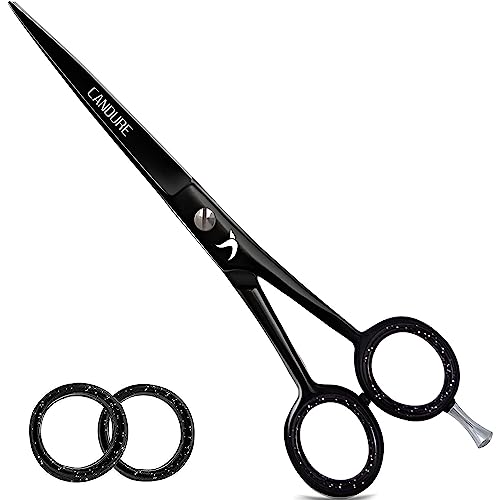 CANDURE Hairdressing Barber Hair Scissor for Professional Hairdressers Barbers Stainless Steel Hair Cutting Shears - For Salon Barbers, Men, Wome