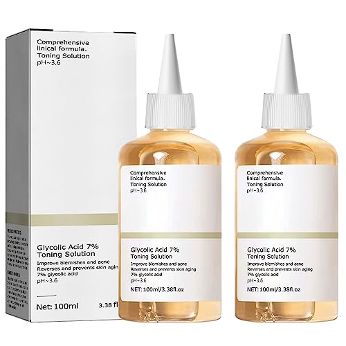 Glycolic Acid 7% Toning Resurfacing Solution, 2pcs Ordinary Glycolic Acid Toning Solution, Glycolic Acid The Ordinary, Exfoliate,Brighten,and Ble
