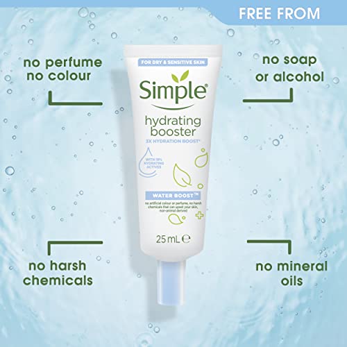 Simple Water Boost Hydrating Booster no harsh chemicals for dehydrated and dry skin 25 ml