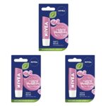 Pack of 3, Nivea Lip Care Balms Soft Rose
