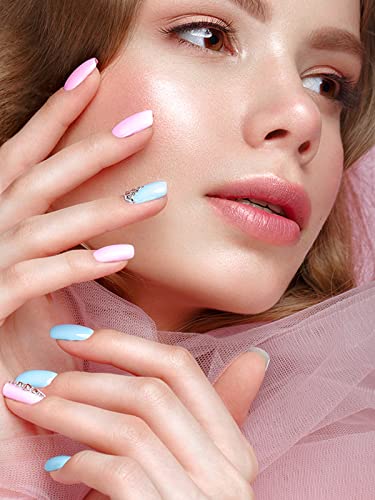 Deciniee Acrylic Nail Kit, 1000Pcs Clear and Natural False Nails 10 Sizes Fake Nails Extension Artificial Press on Nails French Manicure Kit Nail