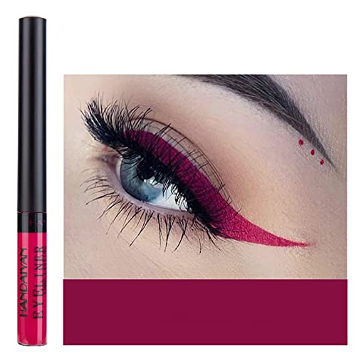 Coloured Eyeliner, Matte Liquid Eyeliner, Blue Eyeliner Long-Lasting Waterproof Liquid Eye Liner, Highly-Pigmented Colourful Eyeliner for Eye Mak