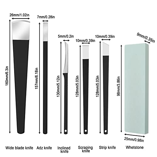 Dacitiery 7Pcs Professional Pedicure Knife Kits, Stainless Steel Pedicure Knife Dead Skin Corn Foot Callus Remover with Storage Bag and Pumice St