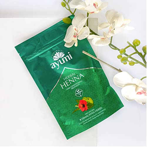 Ayumi Herbal Henna, Natural Herb Powder Which Soothes the Scalp, Blended With 9 Himalayan Herbs Which Nourish & Condition the Hair - 2 x 150g