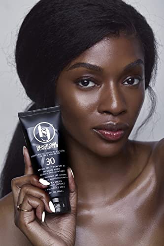 BlackGirlSunscreen SPF 30 Sunscreen with Natural Ingredients and Formulated for Women of Color,No Synthetic Fragrance and Cruelty Free - 3 FL OZ,