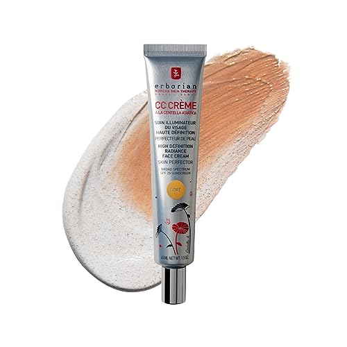 Erborian CC Cream with Centella Asiatica – Lightweight Skin Perfector Tinted Moisturiser and Brightening Face Cream - Korean Skincare Cream Fair