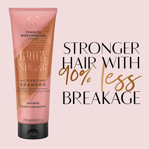 Charles Worthington Grow Strong Activating Shampoo, Hair Growth Shampoo for Fine Hair, Hair Repair Products for Women and Men, Salon Hair Repair,