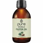 Pure World Castor Oil 250ML. Cold Pressed 100% Pure and Undeluted Hexane Free Natural for Eyebrows, Nails, Beard, Hair, Eyelash Growth Cruelty Fr