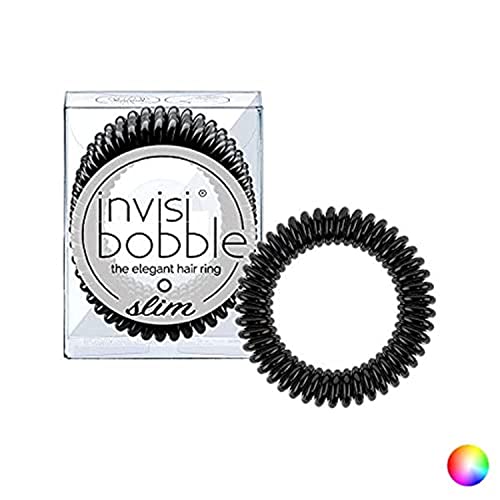 invisibobble SLIM Hair Ties, Bronze Me Pretty, 3 Pack - No Kink, Strong Hold, Stylish Bracelet - Suitable for All Hair Types
