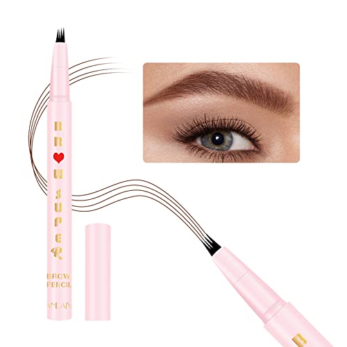 HANDAIYAN Eyebrow Pencil,Tattoo Eyebrow Pen with Fork Tip,Waterproof Sweatproof Brow Pen,Long Lasting Non-Depigmenting Microblading Eyebrow Pen f